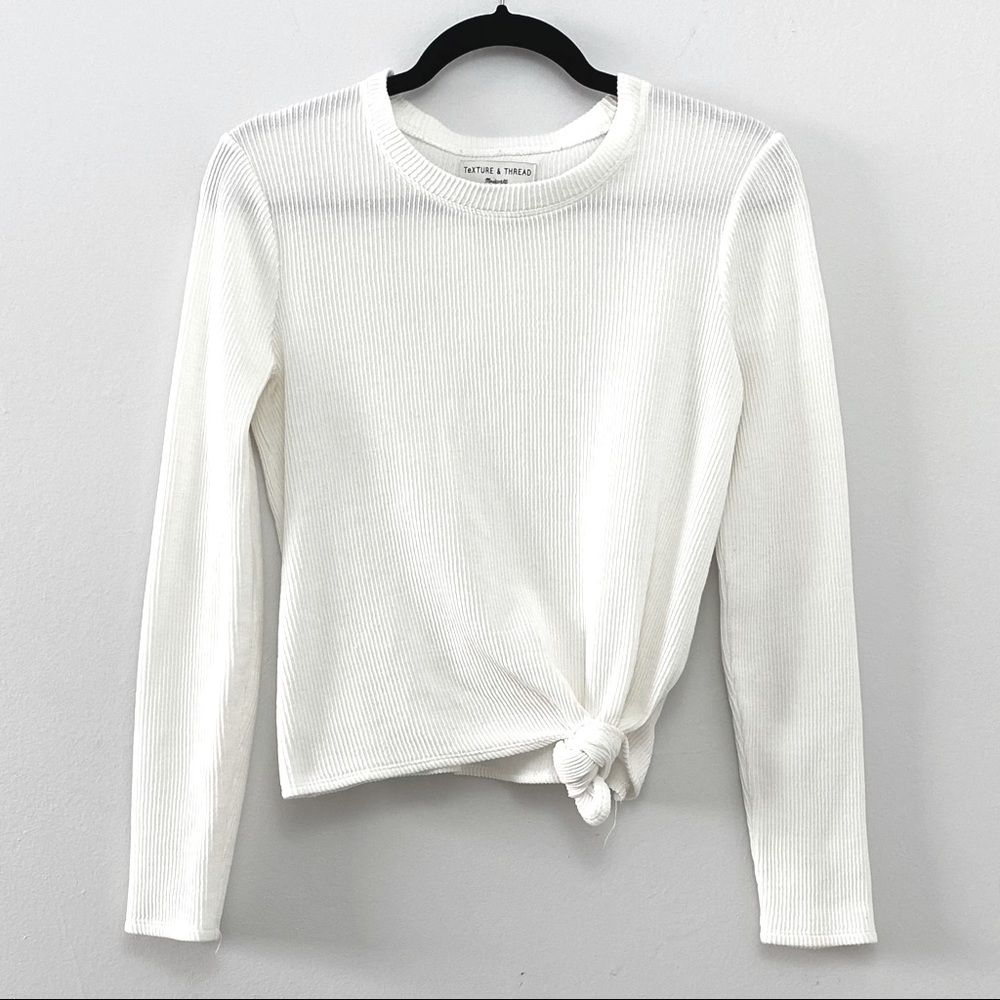 MADEWELL front knot jacquard top